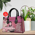 Personalized Elvis Presley The King Leather Handbag Elvis Presley Merch Gift For Grandma - Loomnari