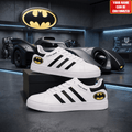 Personalized Batman Dark Knight Shoes Comic Style Sneakers 2026 Batman Merch Gift For Brothers - Loomnari