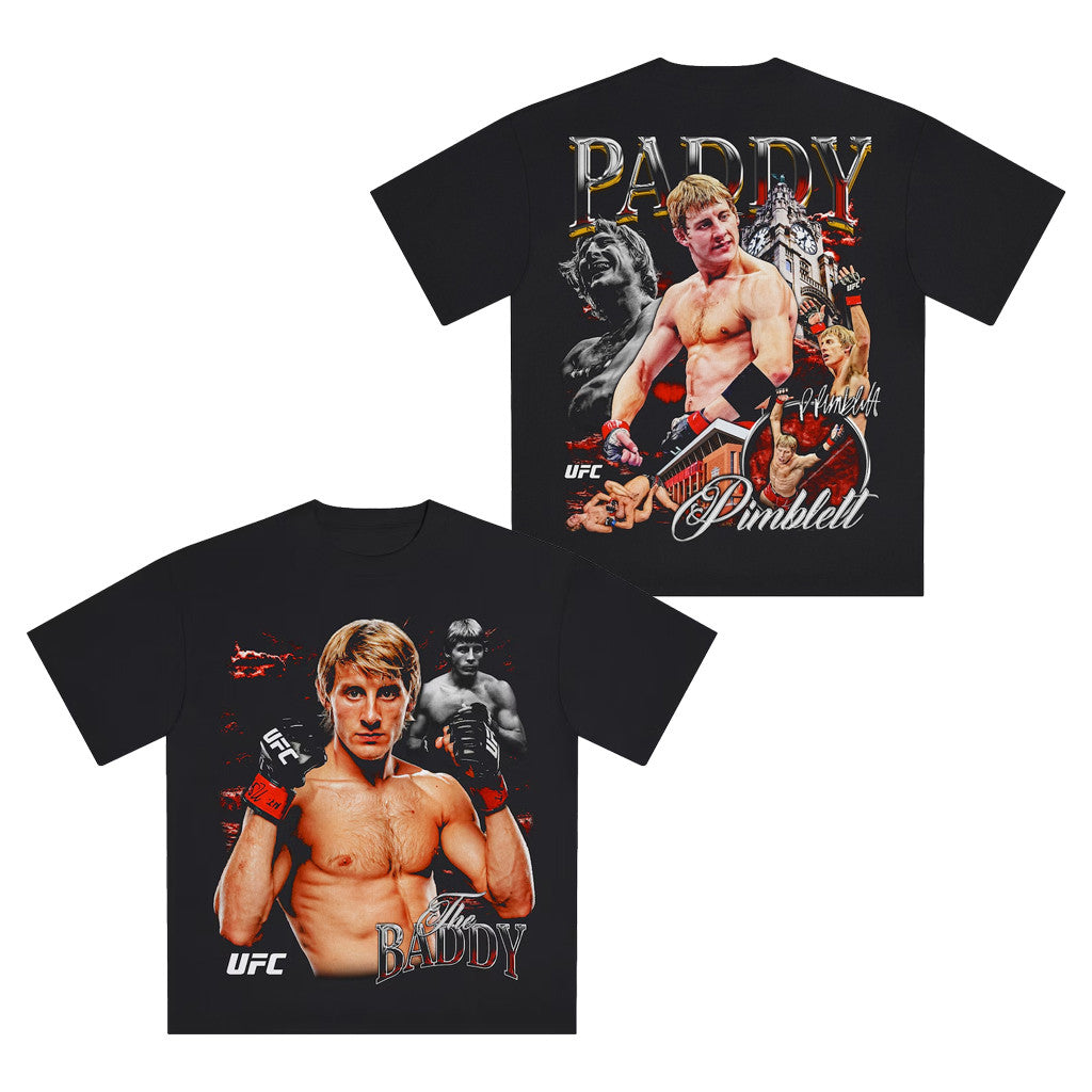 Paddy Pimblett Merch 2026 Paddy Pimblett The Baddy T-Shirt Black UFC Merch Gifts For Husband - Loomnari