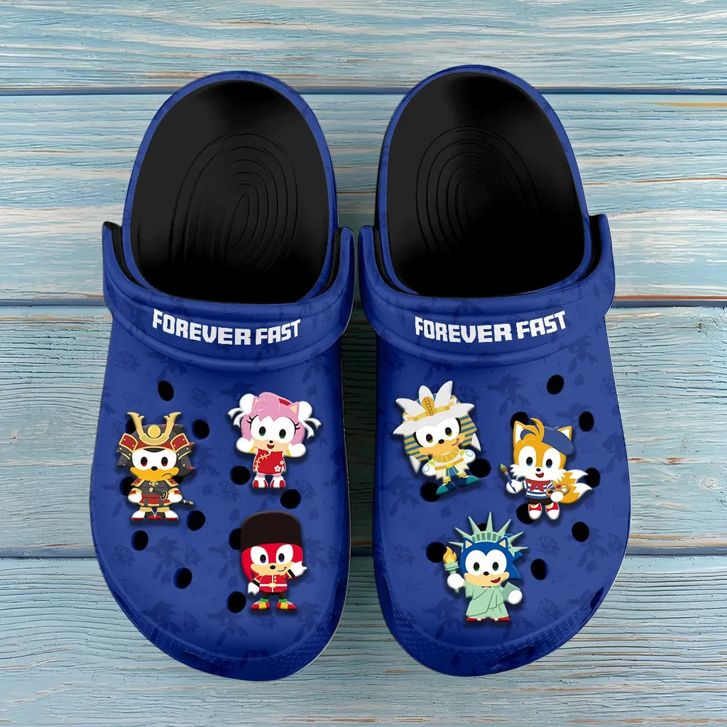Sonic The Hedgehog 35th Anniversary Clogs Forever Fast 2026 Sonic The Hedgehog Merch Gifts - Loomnari