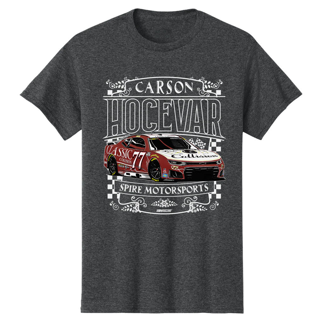 Carson Hocevar Merch #77 Carson Hocevar Collision T-Shirt 2026 NASCAR Merch Gift For Racing Fan - Loomnari
