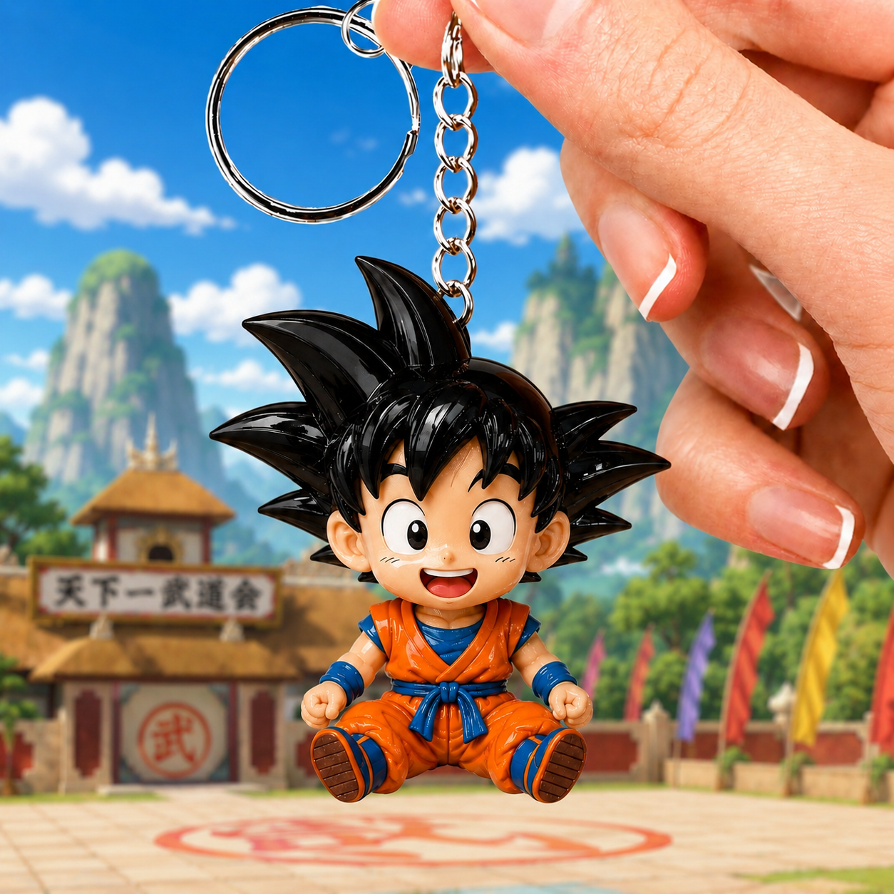 Dragon Ball Son Goku Keychain Dragon Warrior Seven Balls Keyring Dragon Ball Merch Son Gifts - Loomnari