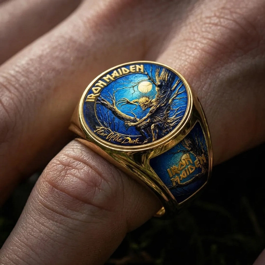 Iron Maiden Fear Of The Dark Ring Iron Maiden Merch Meaningful Gifts - Loomnari