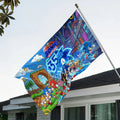 Sonic The Hedgehog 35th Anniversary Flag Indoor Outdoor Decor Sonic The Hedgehog Merch Gifts - Loomnari