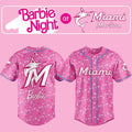 Miami Marlins Barbie Special Night 2026 Baseball Jersey Miami Marlins Merch Best Gifts For Fans - Loomnari