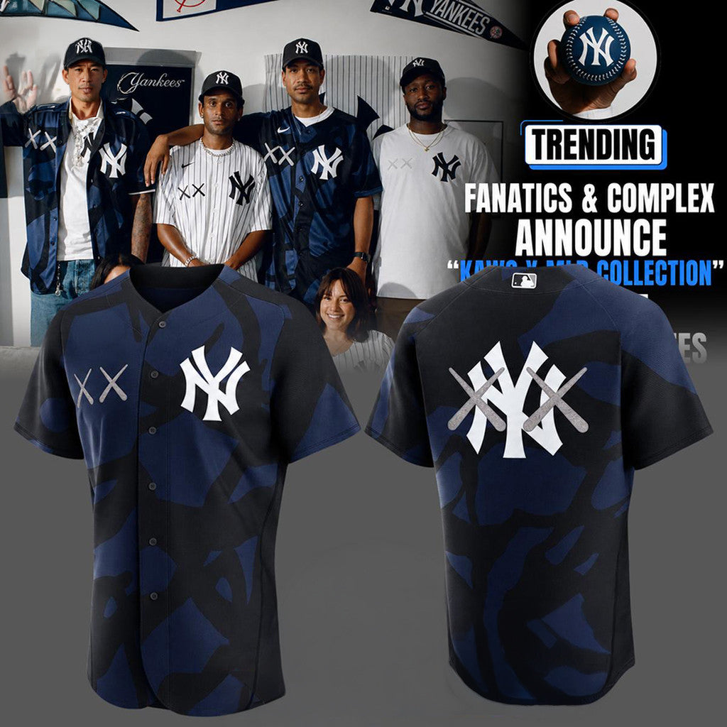 New York Yankees Merch 2026 KAWS X Game Night Baseball Jersey Birthday Gift For Brother - Loomnari