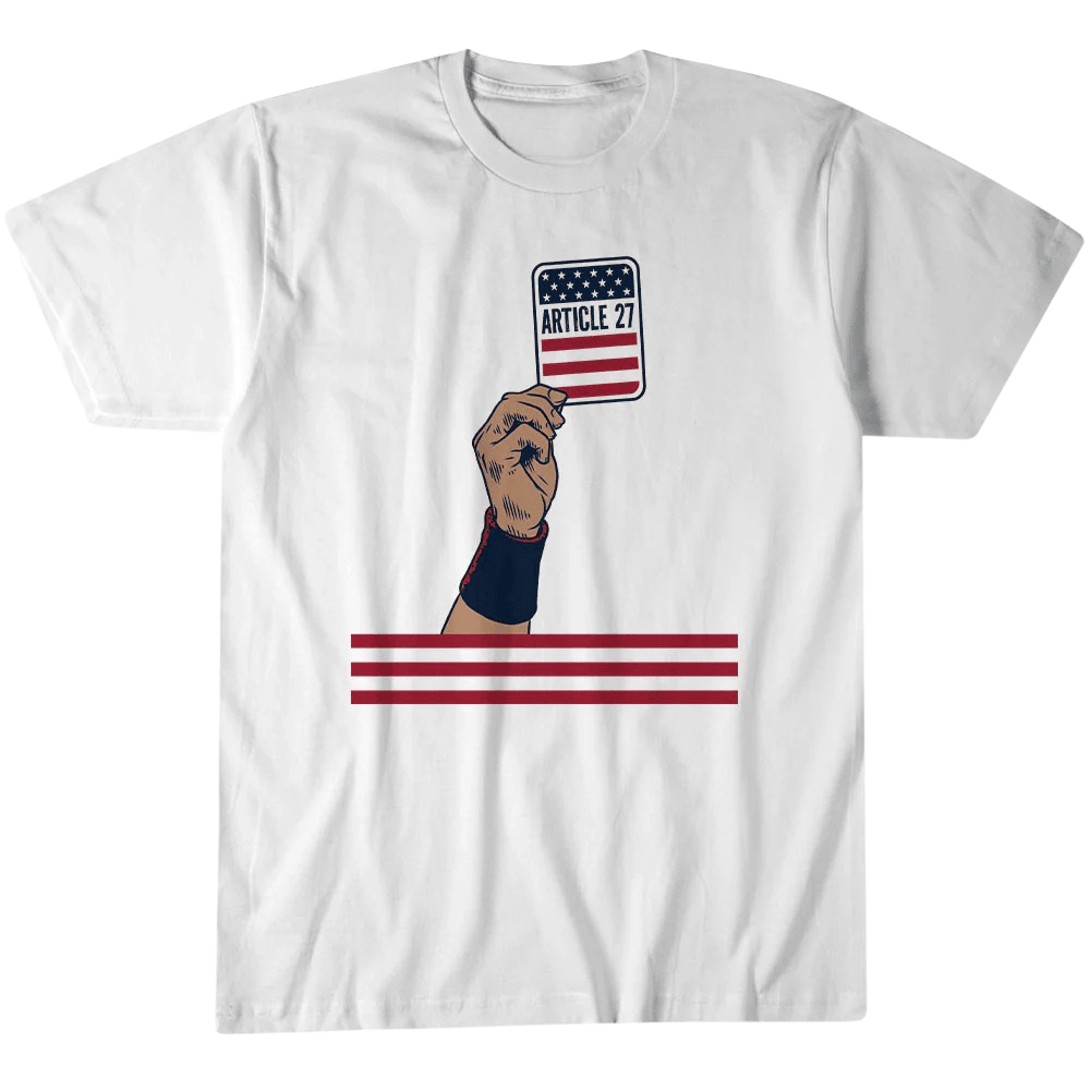 USA Article 27 Soccer Referee Card T-Shirt Unique Gifts For Boyfriend - Loomnari
