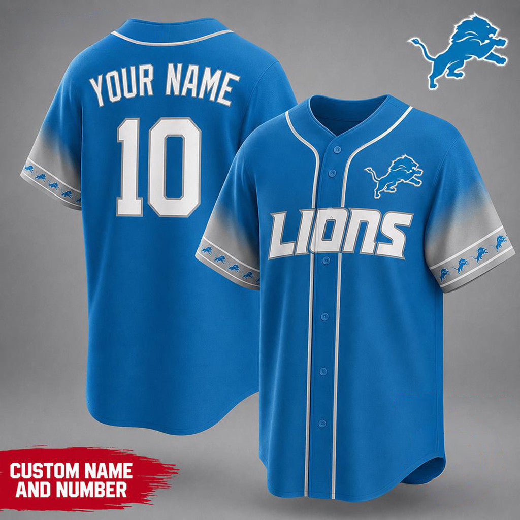 Personalized Detroit Lions Team Pride Baseball Jersey Detroit Lions Merch Unique Gift - Loomnari