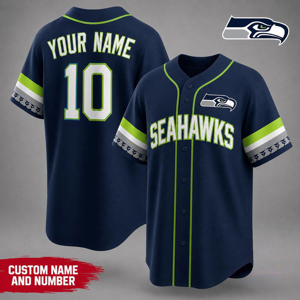 Personalized Seattle Seahawks Merch Seattle Seahawks Team Pride Baseball Jersey Gifts For Him - Loomnari