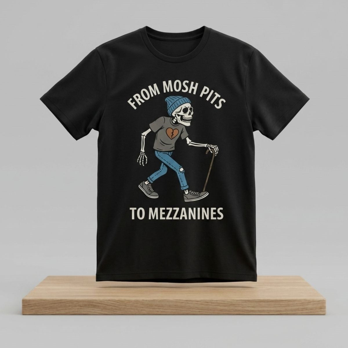 From Mosh Pits To Mezzanines Shirt 2026 Skeleton T-Shirt Funny Gift For Brothers - Loomnari