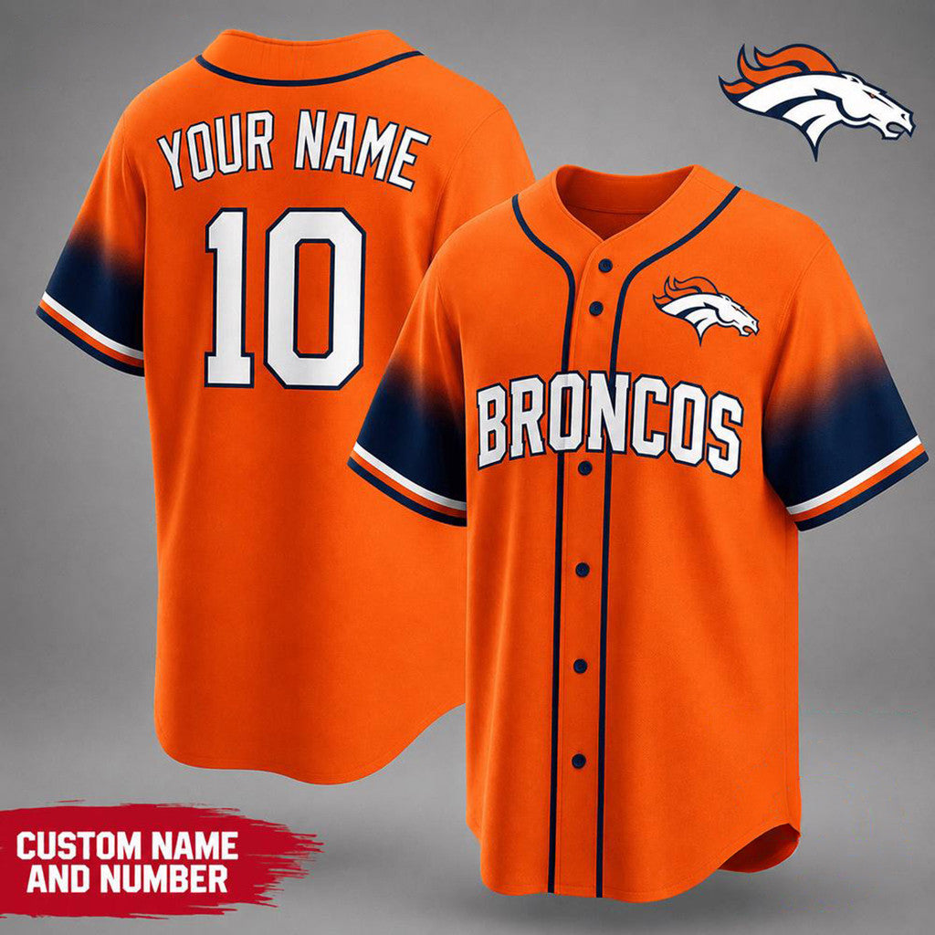 Personalized Denver Broncos Team Pride Baseball Jersey Denver Broncos Merch Gifts For Husband - Loomnari