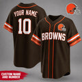 Personalized Cleveland Browns Team Pride Baseball Jersey Cleveland Browns Merch Gifts For Dad - Loomnari