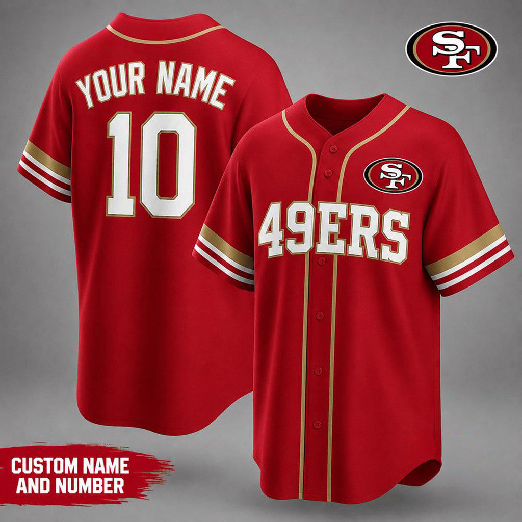 Personalized San Francisco 49ers Merch San Francisco 49ers Team Pride Baseball Jersey Gifts - Loomnari