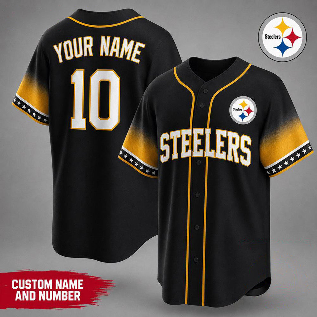 Personalized Pittsburgh Steelers Team Pride Baseball Jersey Pittsburgh Steelers Merch Present - Loomnari