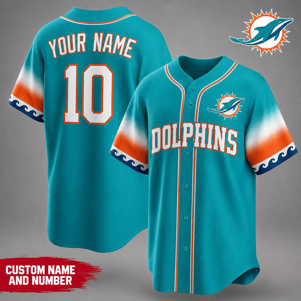 Personalized Miami Dolphins Team Pride Baseball Jersey Miami Dolphins Merch Useful Gift For Him - Loomnari