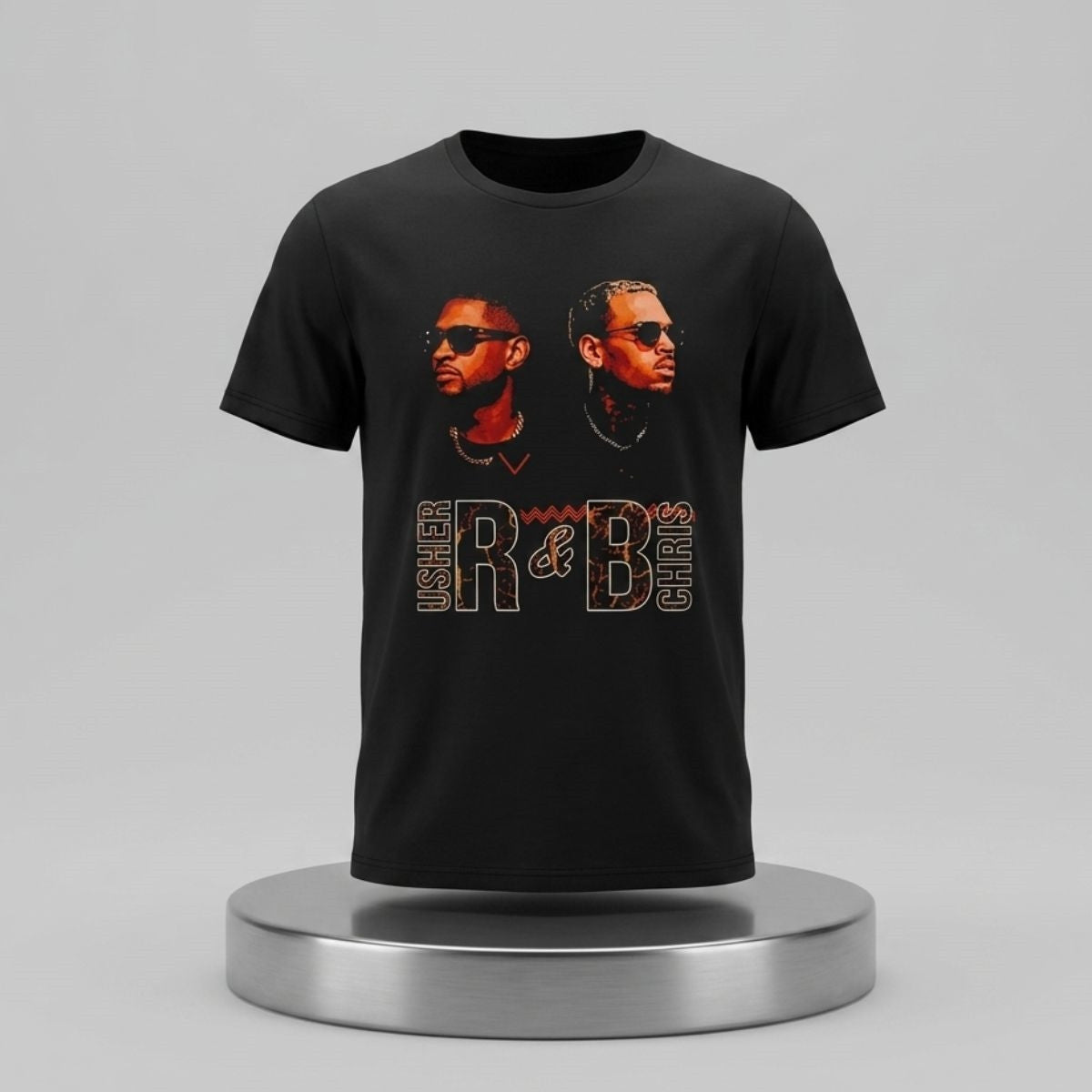 Usher And Chris Brown R&B Bootleg Style Shirt The R&B Tour Merch 2026 Gift For Fans - Loomnari