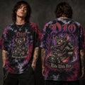 Dio Sacred And Savage Tie-Dye T-Shirt Ride With Fire Shirt Best Birthday Gift For Him - Loomnari