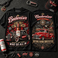 Budweiser King Of Beers Vintage Truck T-Shirt Beer Lover Shirt Best Gifts For Brother - Loomnari