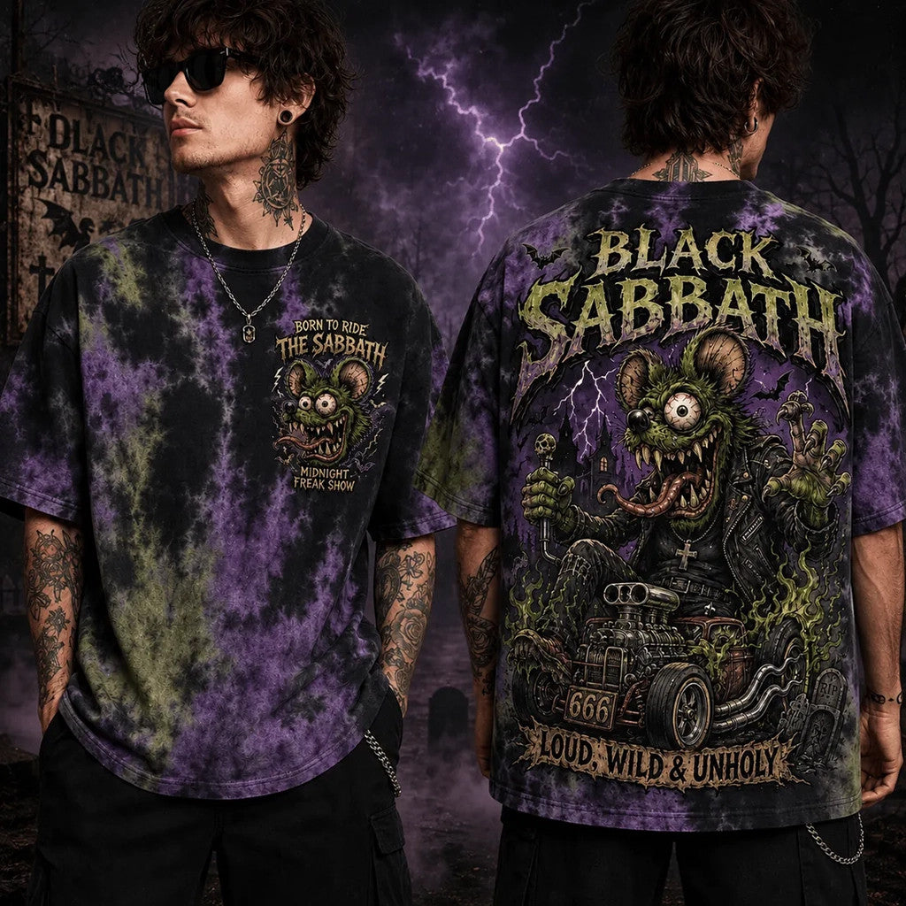 Black Sabbath Midnight Freak Show Tie Dye T-Shirt Black Sabbath Merch Meaningful Gifts - Loomnari