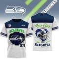 Seattle Seahawks Merch This Girl Loves Her Seahawks T-Shirt Birthday Gift Ideas For Brother - Loomnari