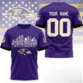 Personalized Baltimore Ravens Gameday T-Shirt Baltimore Ravens Merch Gifts For Teen Fans - Loomnari