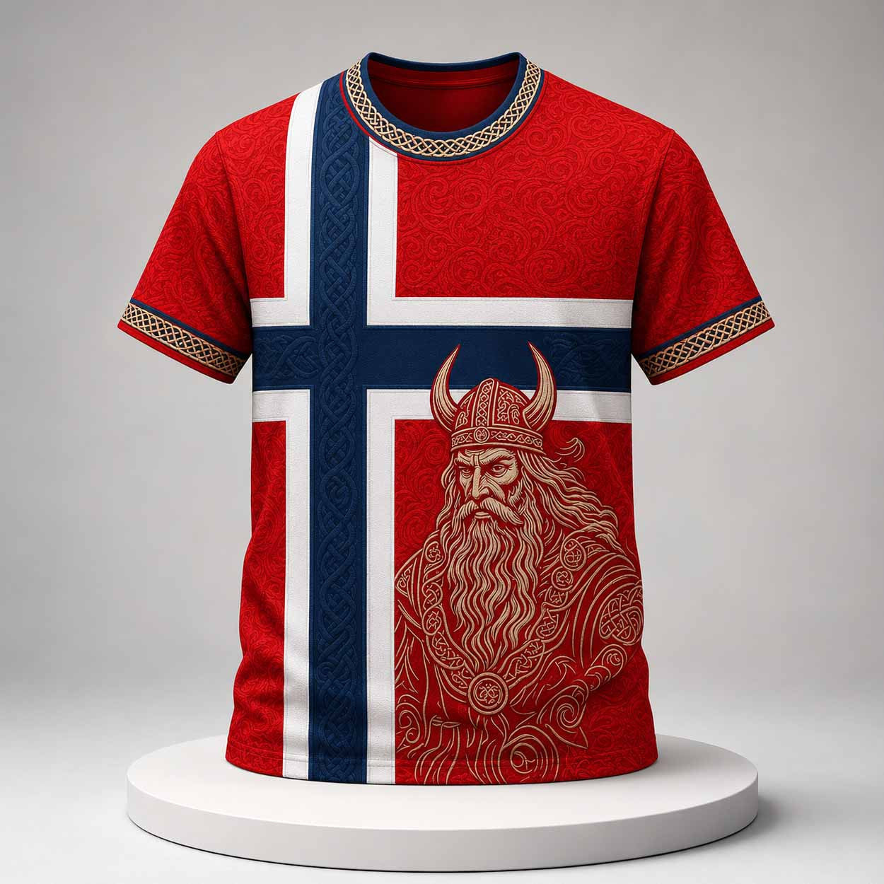 Norway Norge Football Viking Warrior Celtic Knot Flag 2026 Shirt Norway World Cup Merch Gifts - Loomnari