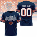 Personalized Chicago Bears Game Day Skyline T-Shirt Chicago Bears Merch Gifts - Loomnari