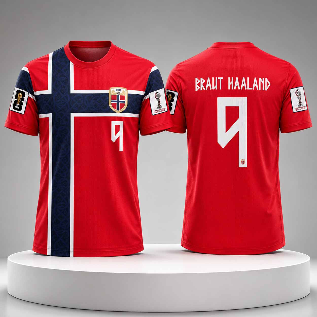 Erling Braut Haaland Jersey Shirt Norway FIFA World Cup 2026 Merch #9 Home Jersey Fan Gifts - Loomnari