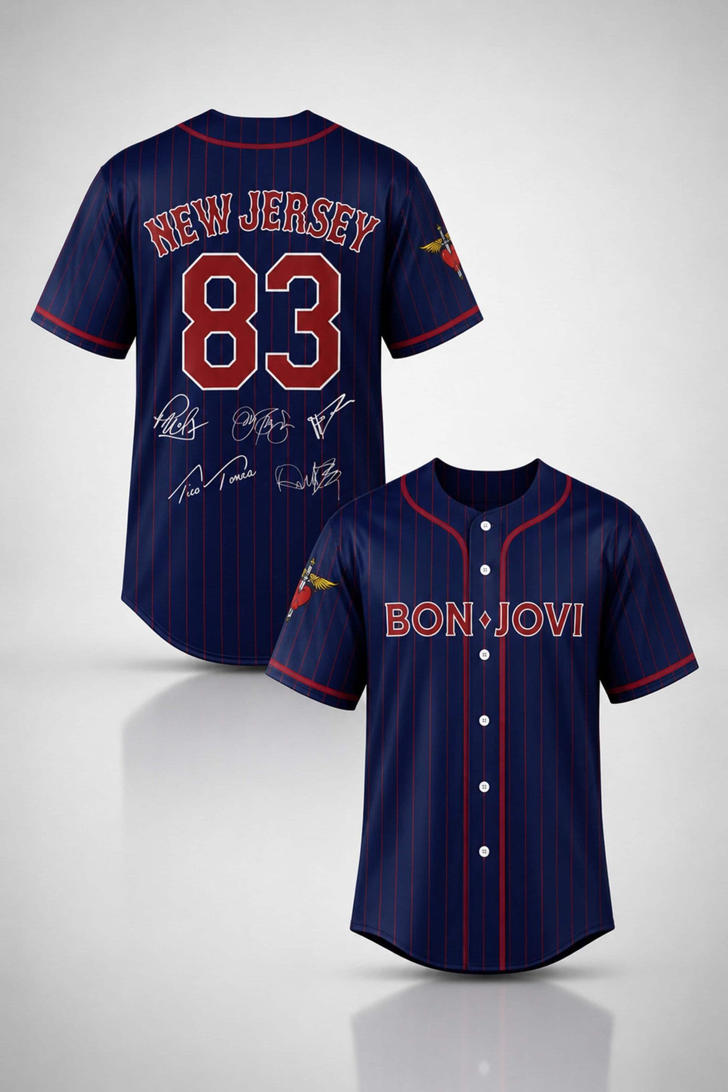 Bon Jovi Forever Tour 2026 Signature Baseball Jersey Bon Jovi Merch Gift For Music Lovers - Loomnari