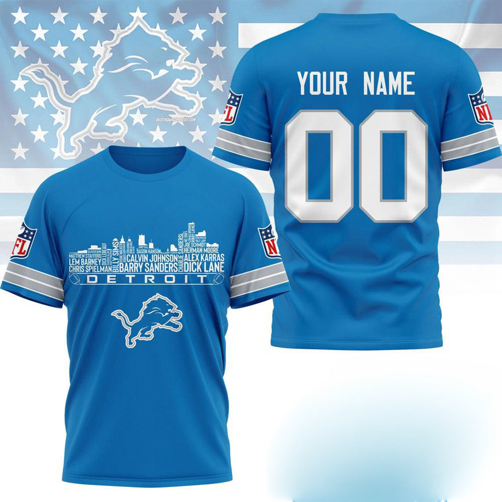 Personalized Detroit Lions Game Day T-Shirt Detroit Lions Merch Best Gifts For Him - Loomnari