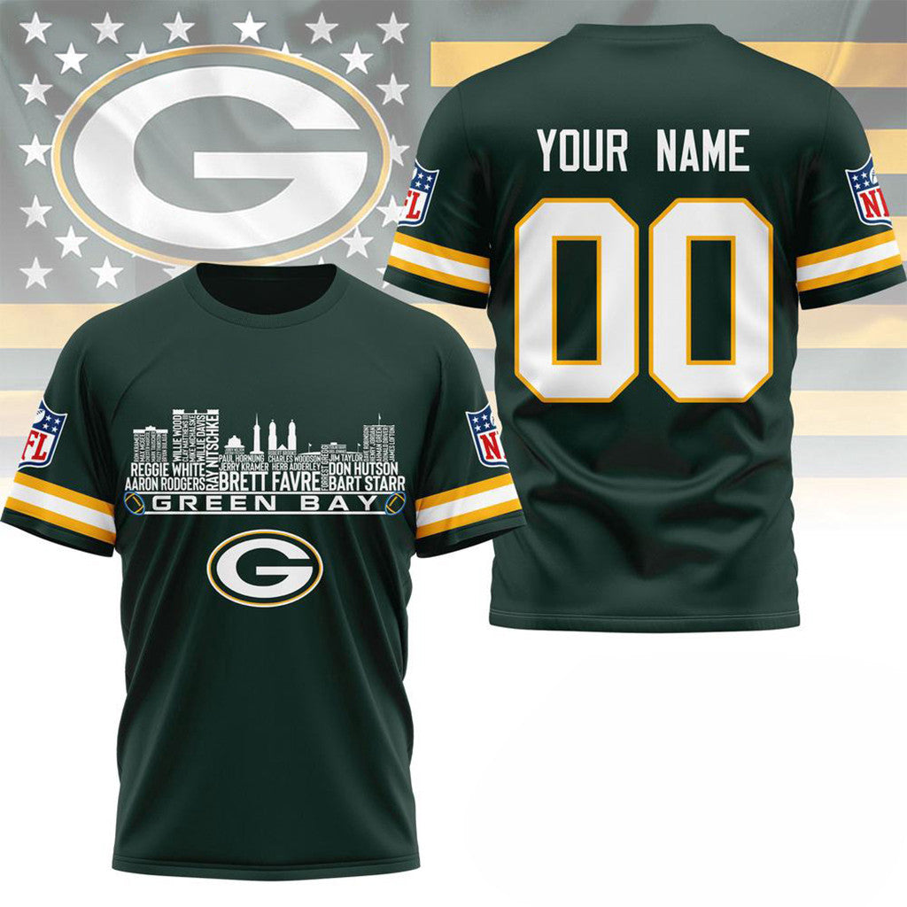 Personalized Green Bay Packers Game Day T-Shirt Green Bay Packers Merch Best Gifts - Loomnari