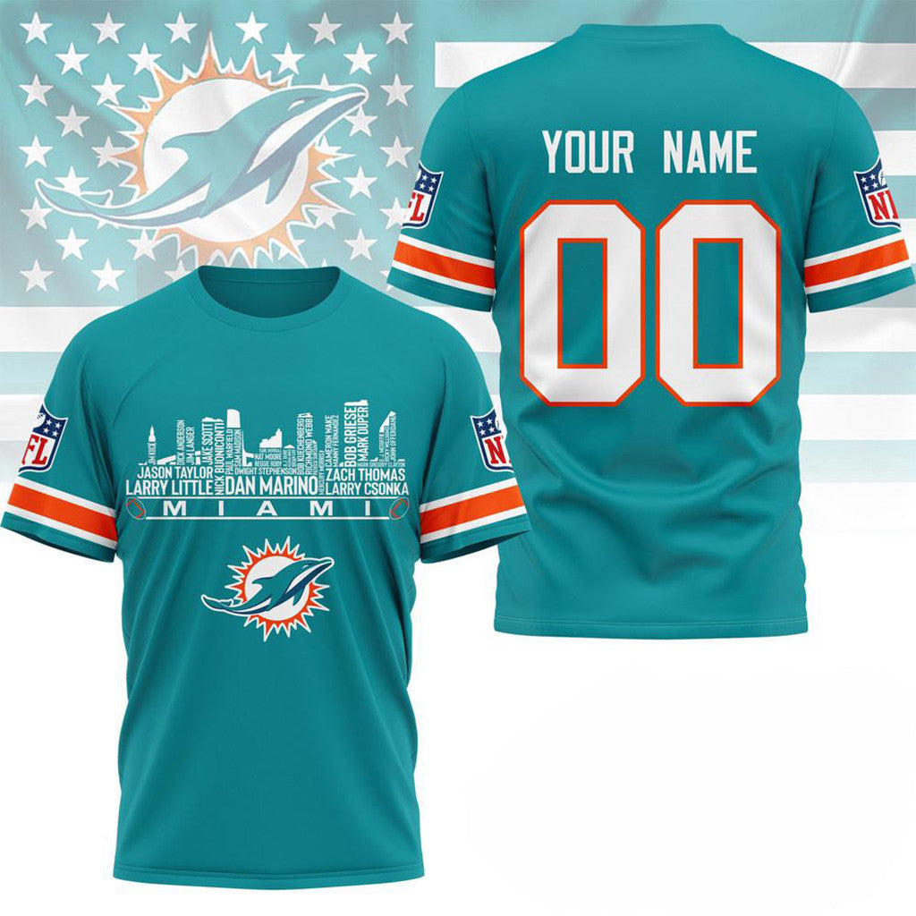 Personalized Miami Dolphins Game Day T-Shirt Miami Dolphins Merchandise Gifts For Fans - Loomnari