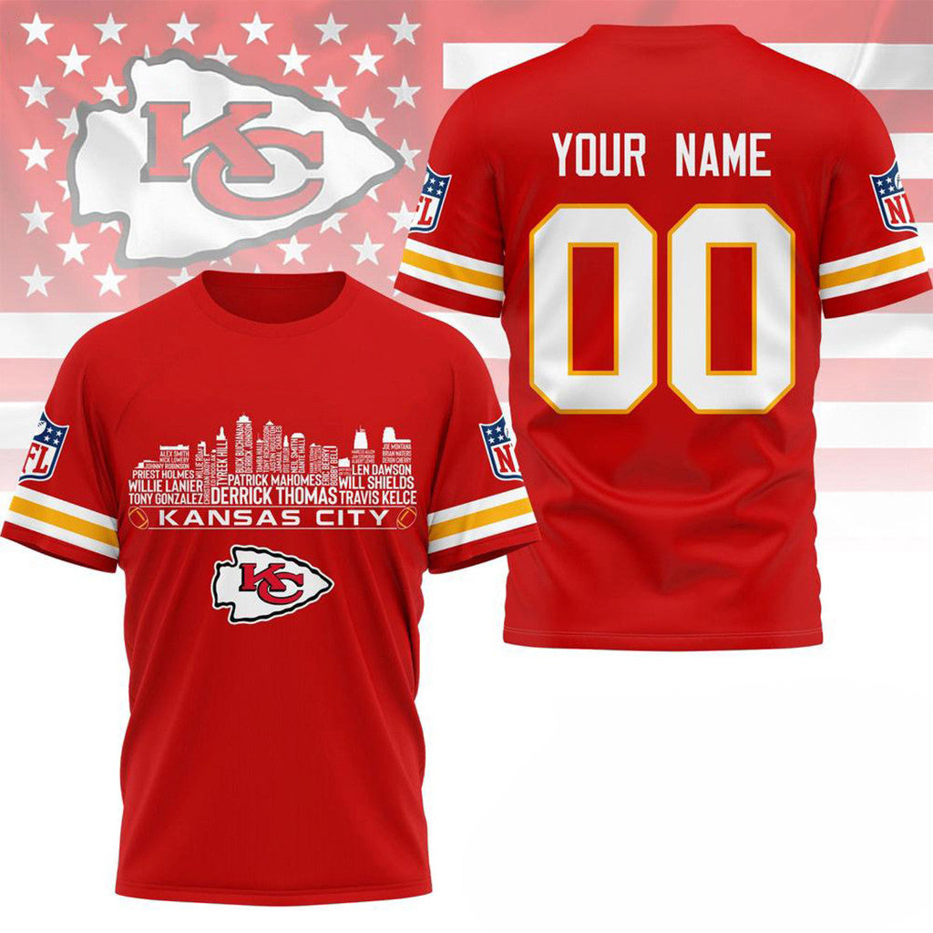 Personalized Kansas City Chiefs Game Day T-Shirt Kansas City Chiefs Merch Gift Idea For Brother - Loomnari