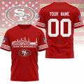 Personalized San Francisco 49ers Game Day T-Shirt San Francisco Merch Ideas For Husband - Loomnari