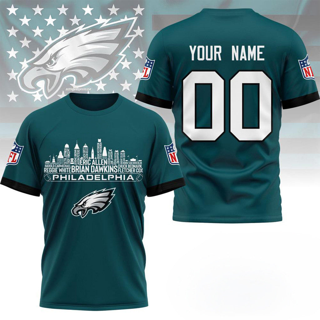 Personalized Philadelphia Eagles Game Day T-Shirt Philadelphia Eagles Merch Fan Gift - Loomnari