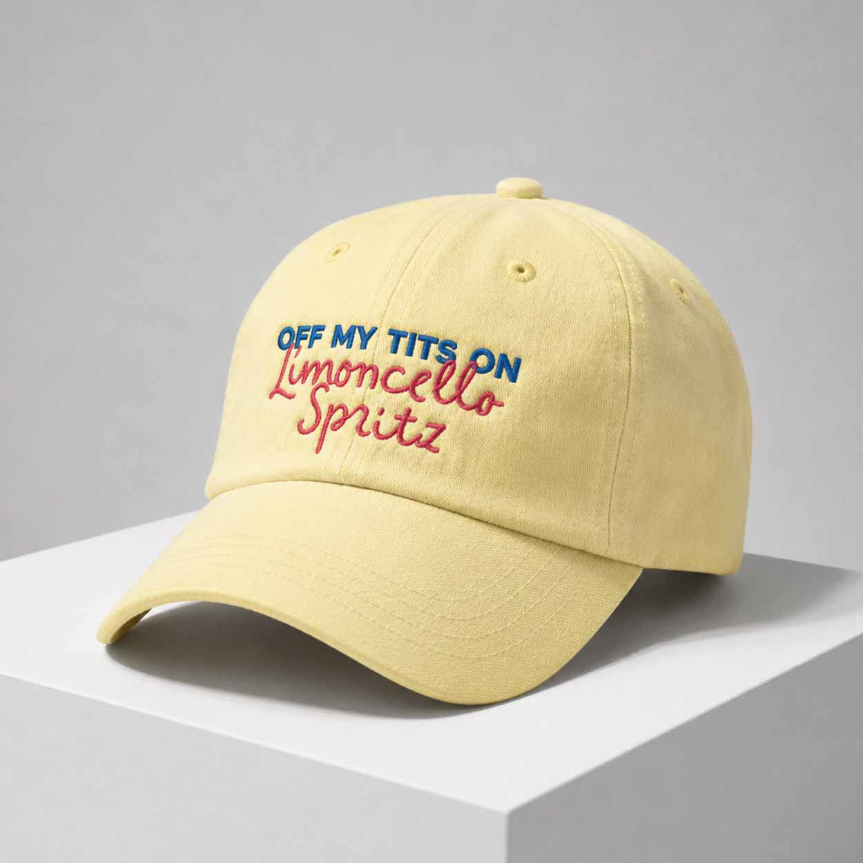 Off My Tits On Limoncello Spritz Hat Embroidered Funny Summer Cap Gifts For Besties - Loomnari