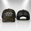 I Don't Hunt I'm Just Out Here Trying To Pet The Animals Trucker Hat Funny Hunting Cap Dad Gift - Loomnari