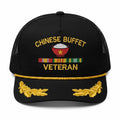 Chinese Buffet Veteran Trucker Hat Funny Military Cap Gifts Ideas For Grandpa - Loomnari