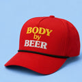 Body By Beer Embroidered Hat Funny Cap Beer Drinking Gift For Husband - Loomnari
