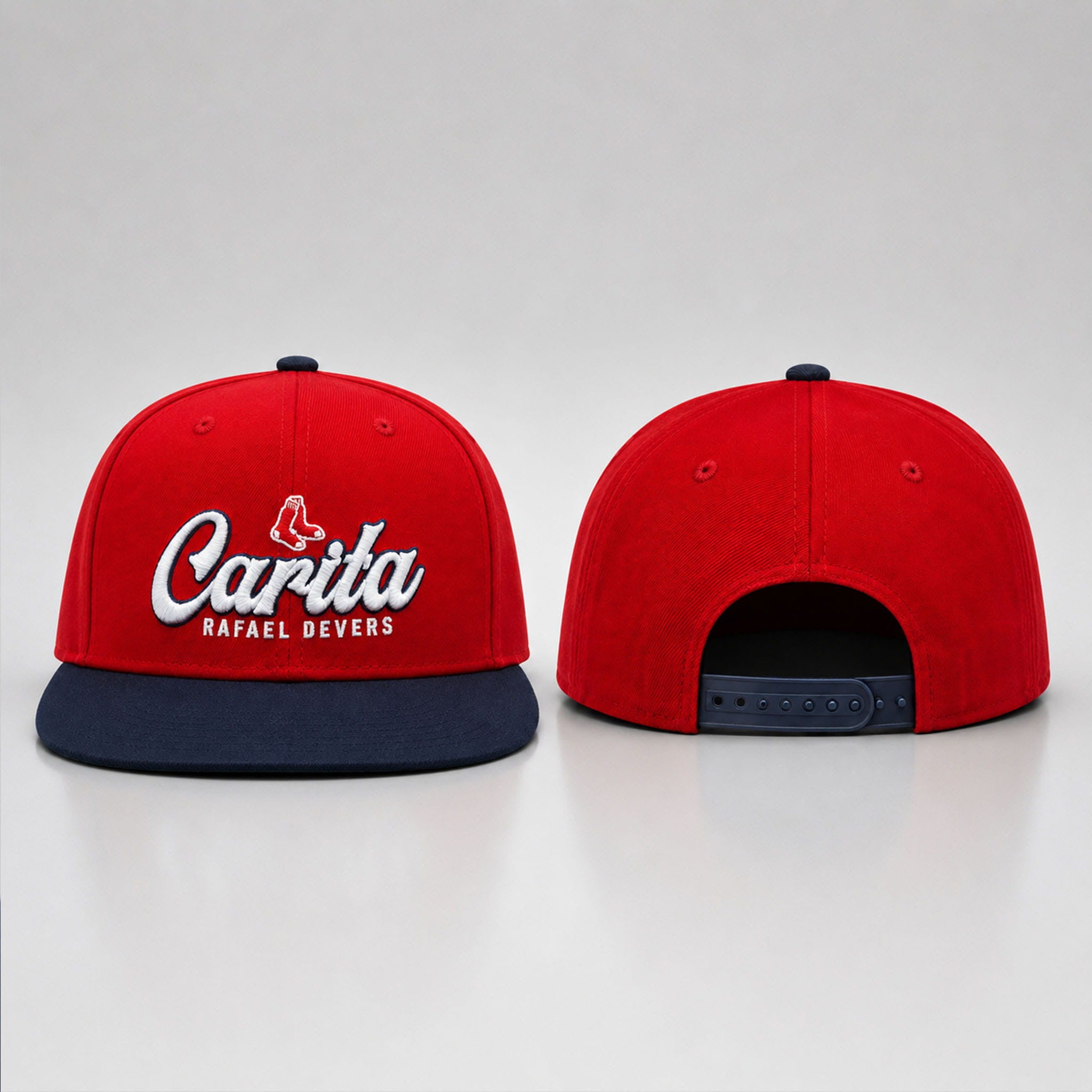 Boston Red Sox Carita Rafael Devers Snapback Hat Embroidered Red Sox Merch 2026 Gift For Fans - Loomnari