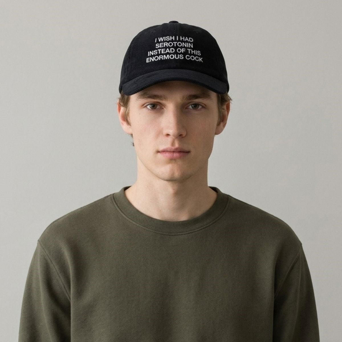 I Wish I Had Serotonin Instead Of This Enormous Cock Hat Embroidered Funny Quote Cap Gift Ideas - Loomnari
