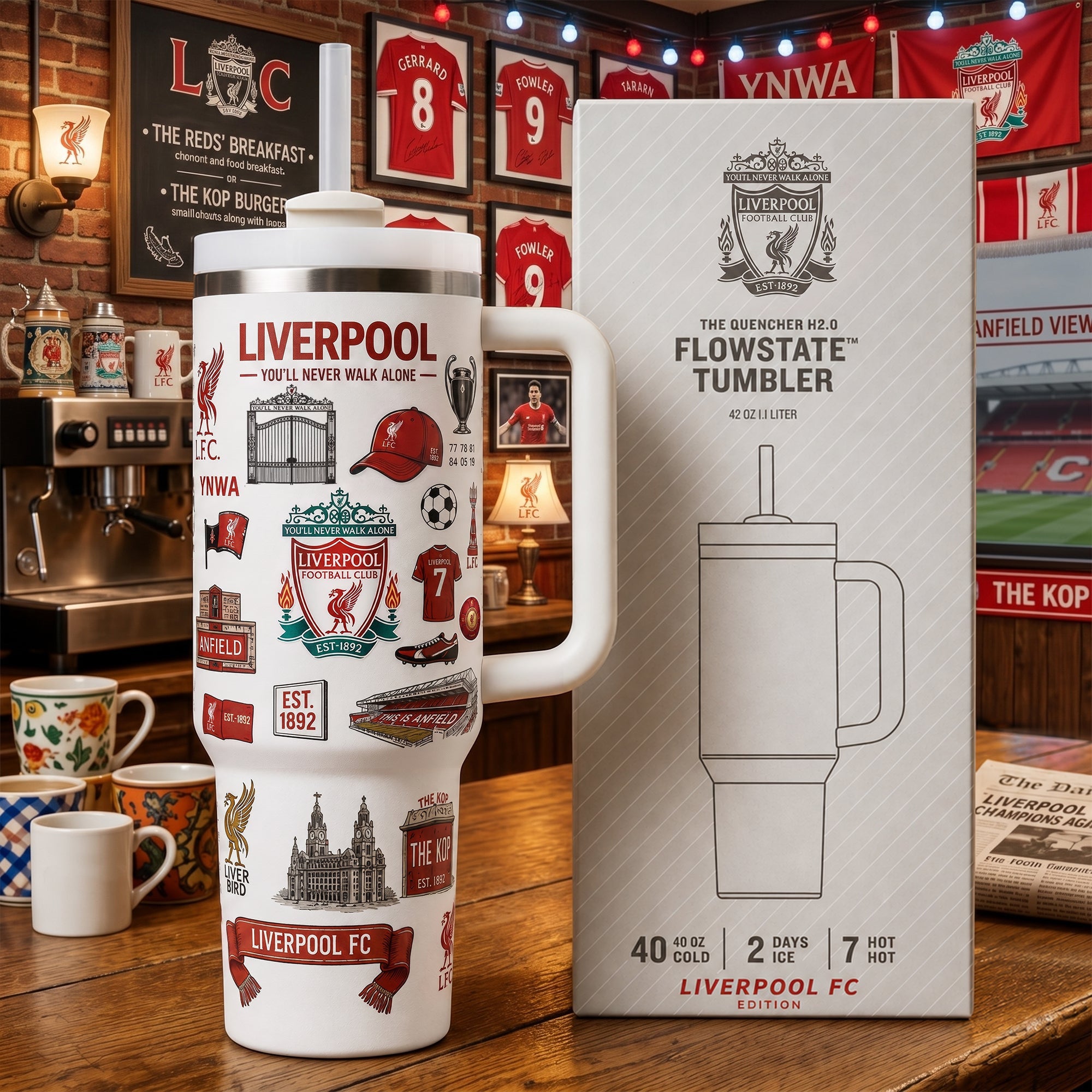 Liverpool FC 2026 You'll Never Walk Alone Retro Tumbler LFC Merch Gifts For Football Lovers - Loomnari