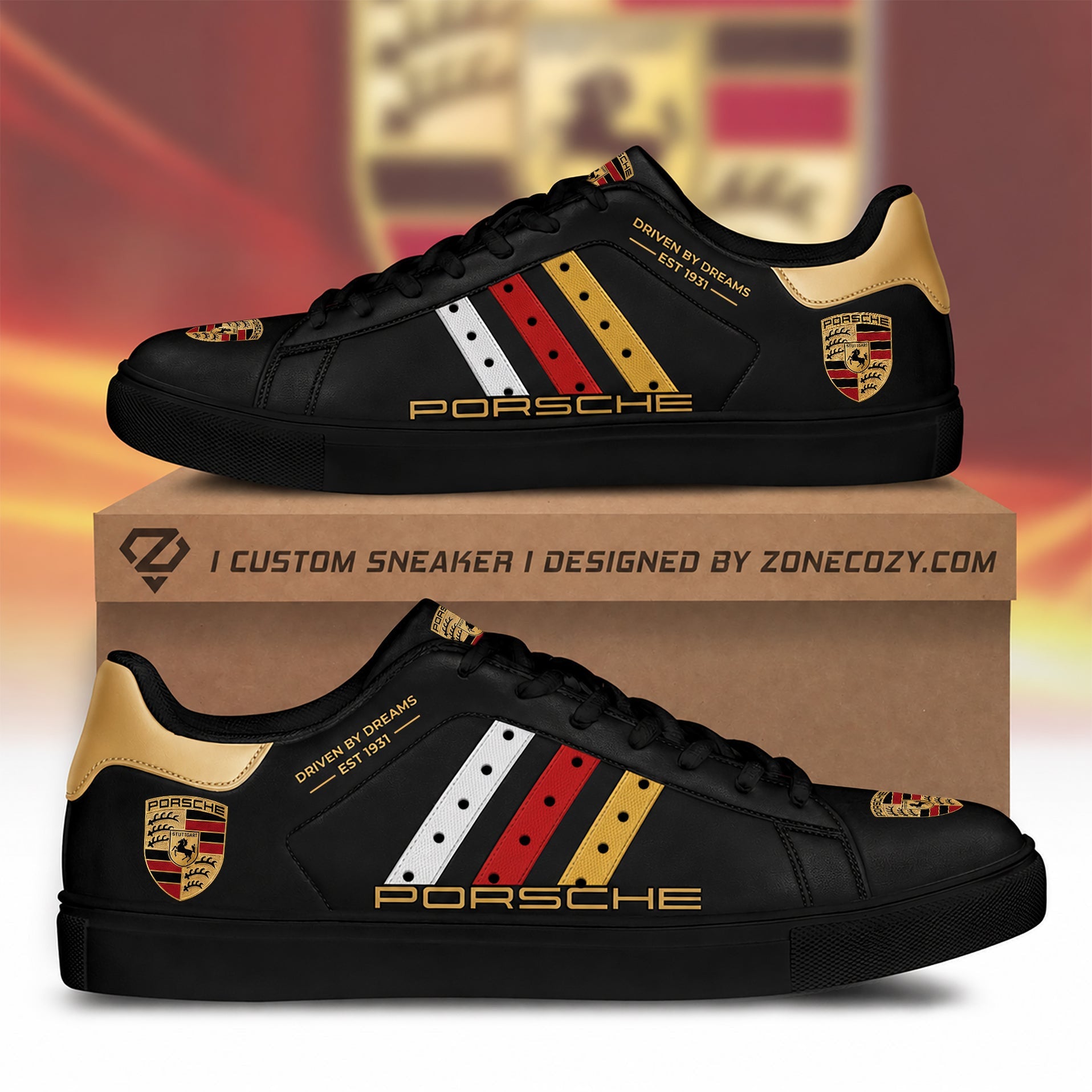Pors Driven By Dreams Shoes 2026 Pors Merch Car Enthusiast Sneaker Gifts For Brothers - Loomnari