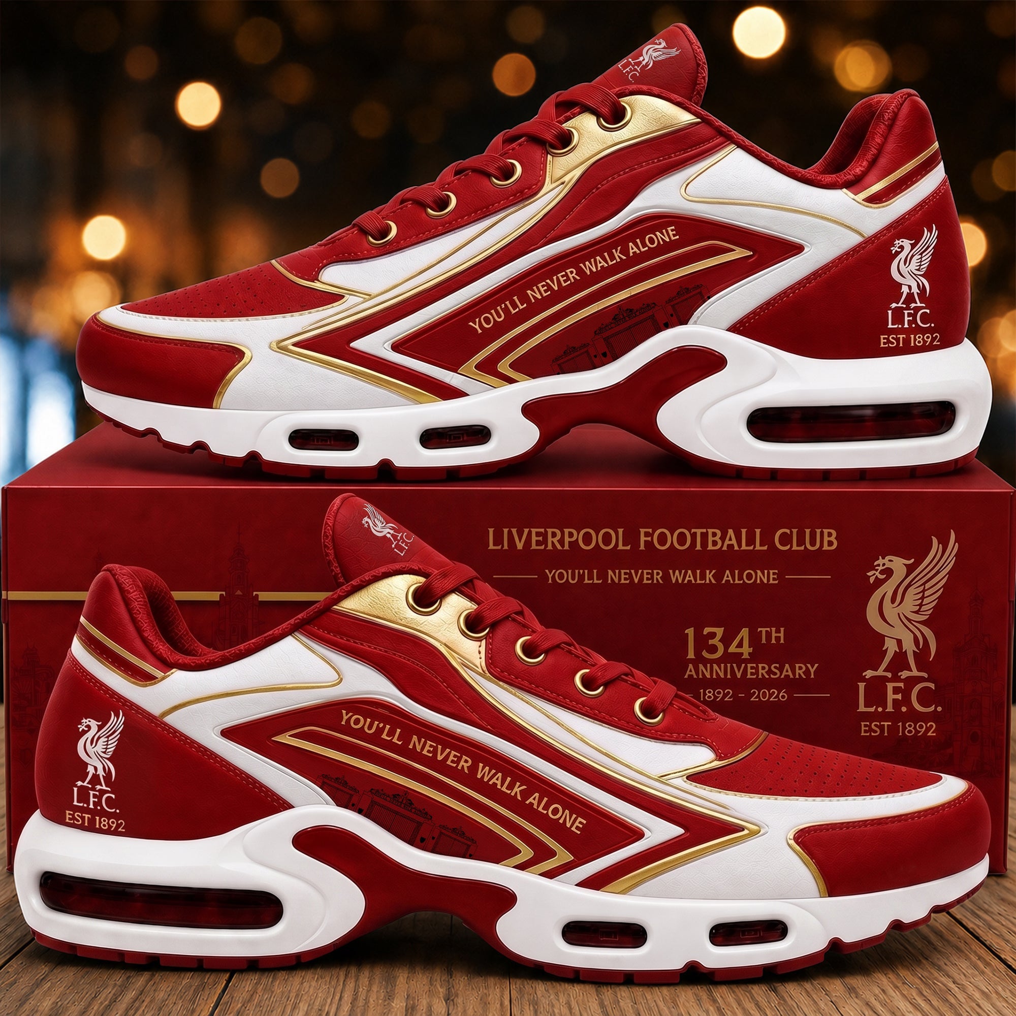 Liverpool FC 134th Anniversary 2026 Shoes Sneakers LFC Merch Present For Husband - Loomnari