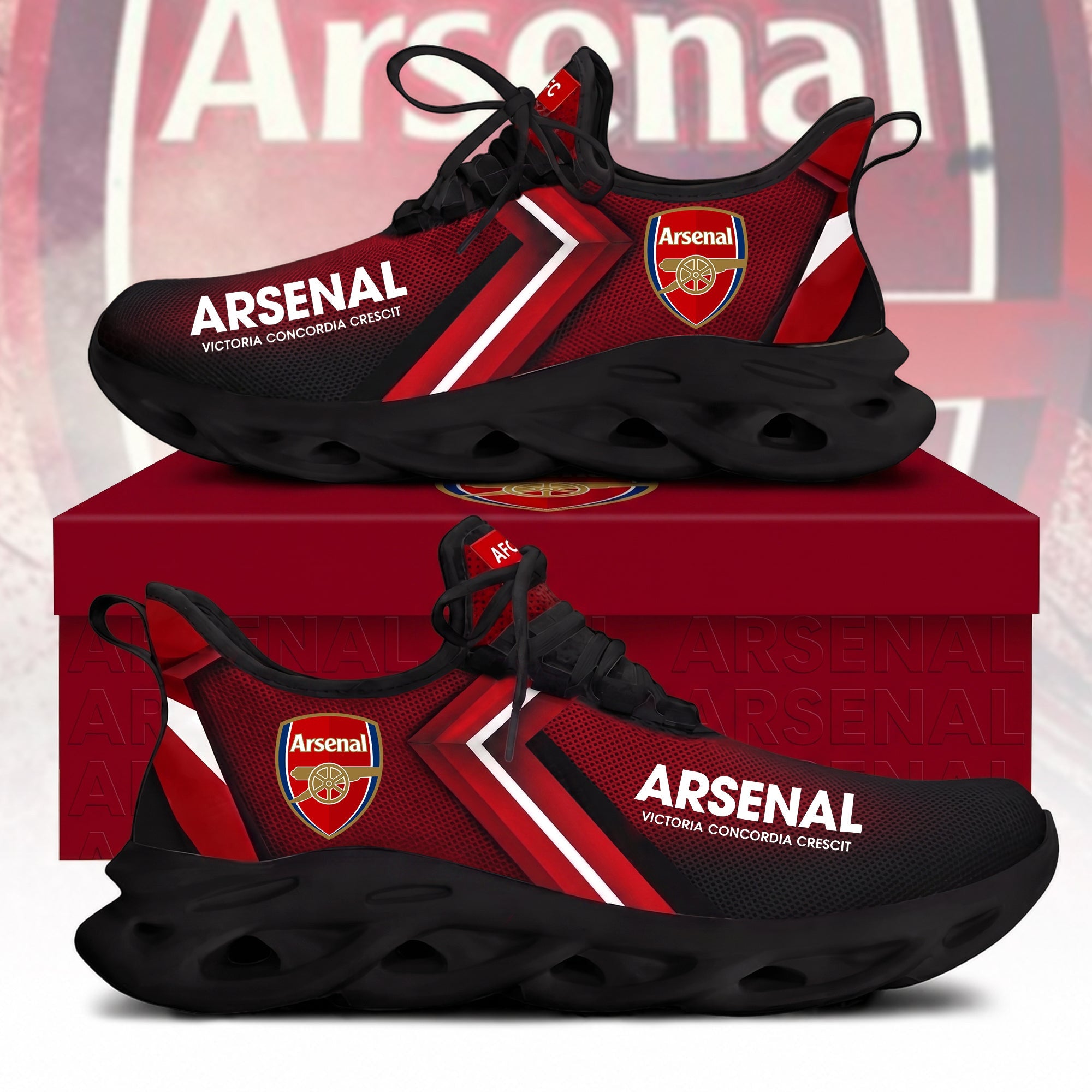 Arsenal FC Victory Shoes Sneaker Arsenal FC Merch 2026 Gift For Football Lovers - Loomnari