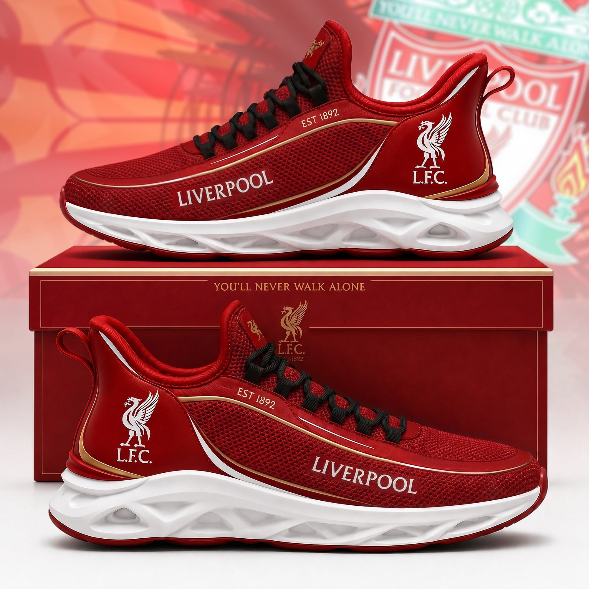 Liverpool FC 2026 Shoes Sneakers LFC Merch Best Gifts For Football Lovers - Loomnari