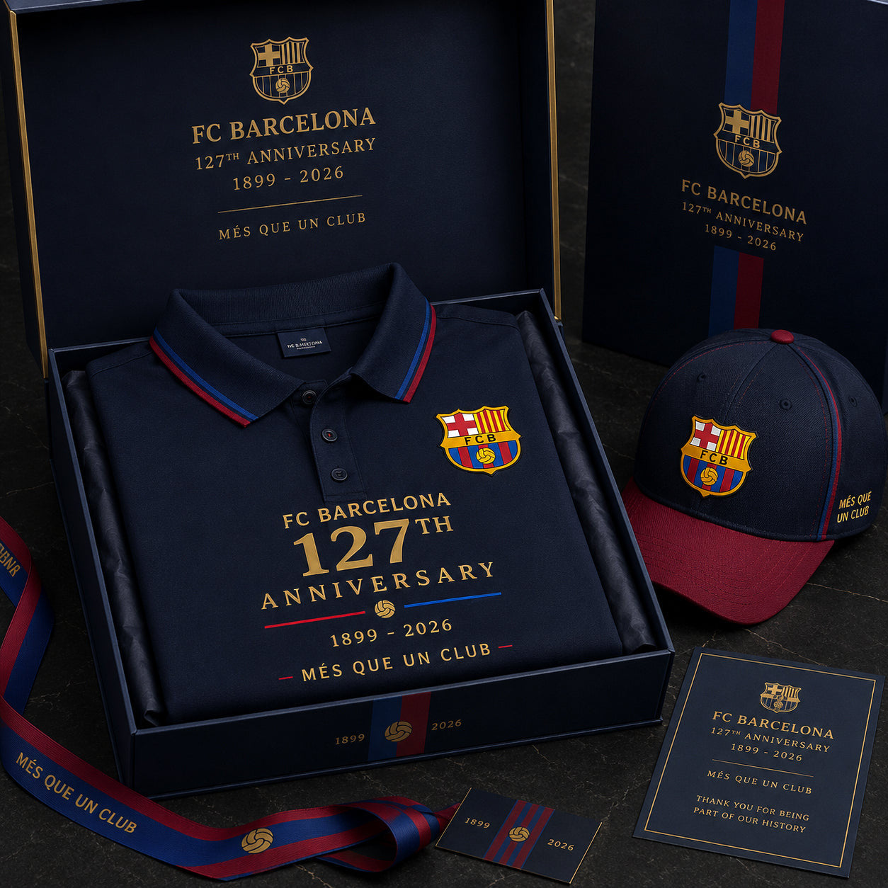 Personalized FC Barcelona 127TH Anniversary Sport Polo Shirt 2026 Barca FC Merch Gift For Fans - Loomnari