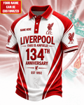 Personalized Liverpool FC 134th Anniversary 2026 This Is Anfield Polo Shirt LFC Merch Dad Gifts - Loomnari