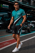 Merc AMG Petronas Sport Polo Shirt And Shorts Set 2026 F1 Racing Lover Apparel Gift For Him - Loomnari