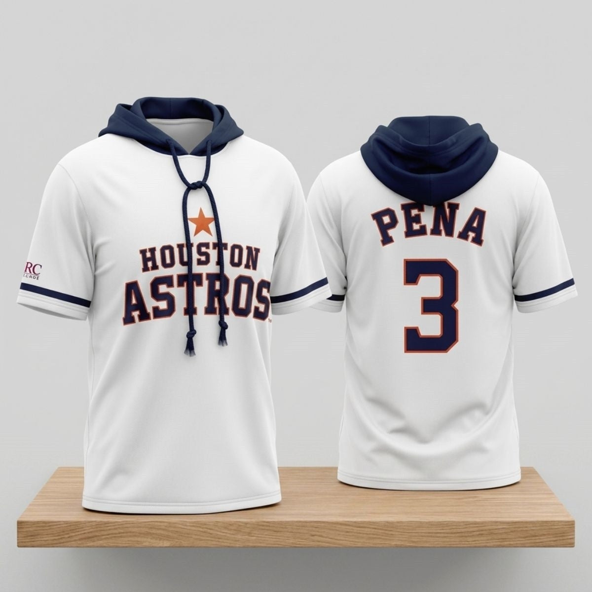 2026 Houston Astros #3 Jeremy Pena Short Sleeve Hoodie Houston Astros Merch Gift For Fans - Loomnari